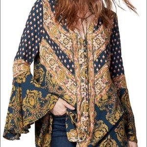 Free People Magic Mystery Tunic Dress in Navy